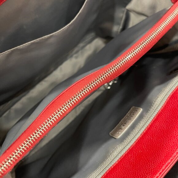 Chanel Caviar Quilted Grand Shopping Tote GST Red (JB1363) - Picture 13 of 16